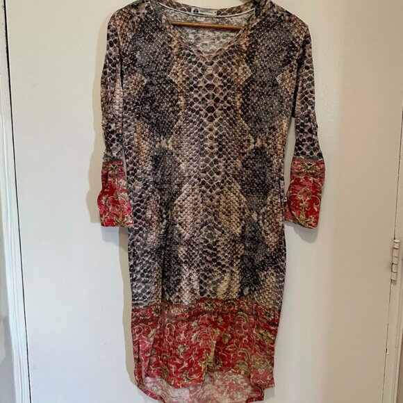 Multicolor Snake Print Dress - Picture 3 of 4